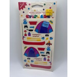 VTG Mrs. Grossman's Sticker Sheets 3 CT Camping Canoe Outdoors Scrapbooking NOS‎